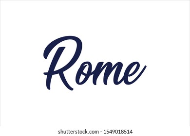 Rome lettering on white background