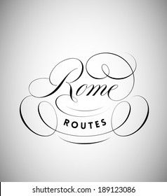 Rome Lettering Poster