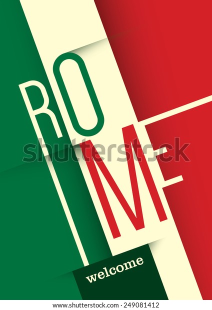 Rome Poster Design Vector Illustration Stock Vector (Royalty Free