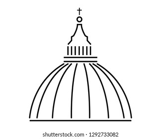 Rome Sait Peter's Basilica logo vector - Vatican City 