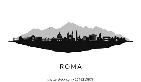 Roma Silhueta Skyline com a Itália, Urbano, e Paisagem urbana.