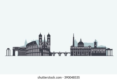 Rome Silhouette Images Stock Photos Vectors Shutterstock