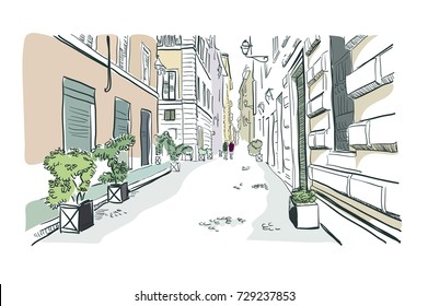 Rome street vetor illustration