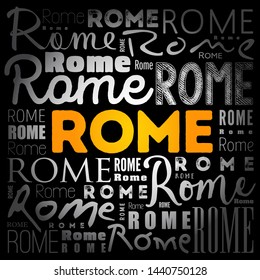 Rome wallpaper word cloud, travel concept background