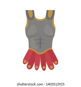 Rome warrioi armor color vector icon. Flat design