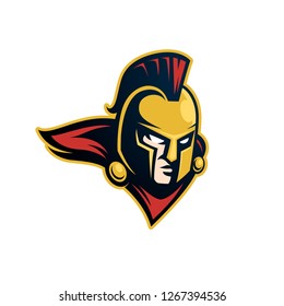 Rome warrior in helmet vector modern vector mascot