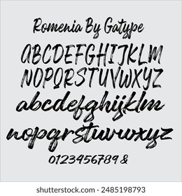 Romenia is a font that was scratched with a brush pen, to get a natural texture, this font will show the characteristics of the hand. 