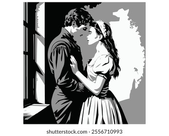 Romeo and Juliet Vector Couple Art