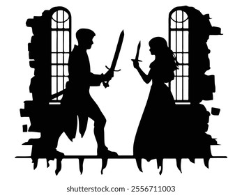 Romeo and Juliet Vector Couple Art