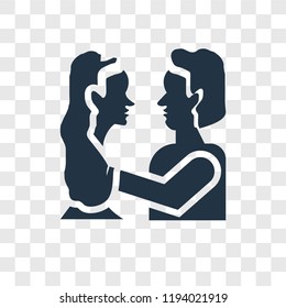 Romeo and juliet vector icon isolated on transparent background, Romeo and juliet transparency logo concept