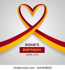 Rome's Birthday Vector Template Design Illustration