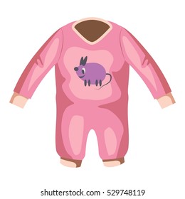 Romper for baby icon. Cartoon illustration of romper for baby vector icon for web