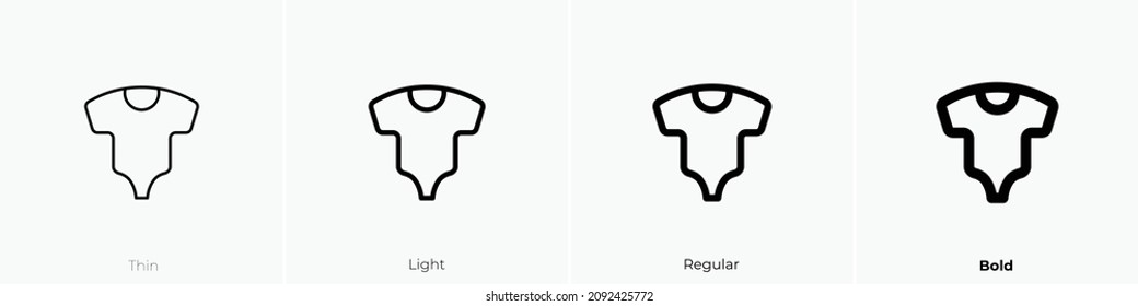 romper icon. Thin, Light Regular And Bold style design isolated on white background