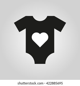 Romper suit icon. design. Shirt, clothes symbol. web. graphic. AI. app. logo. object. flat. image. sign. eps. art. picture - stock vector