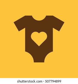 Romper suit icon. design. Shirt, clothes, Romper suit symbol. web. graphic. AI. app. logo. object. flat. image. sign. eps. art. picture - stock vector