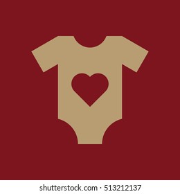Romper suit icon. design. Shirt, clothes, Romper suit symbol. web. graphic. AI. app. logo. object. flat. image. sign. eps. art. picture - stock vector