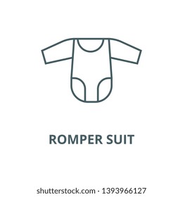 Romper suit vector line icon, linear concept, outline sign, symbol