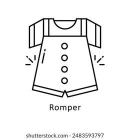 Romper vector outline Design illustration. Symbol on White background EPS 10 File