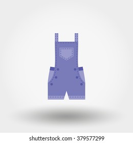 Rompers. Icon for web and mobile application. Vector illustration on a white background. Flat design style.