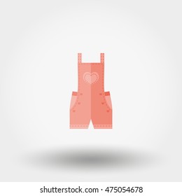 Rompers. Icon for web and mobile application. Vector illustration on a white background. Flat design style.