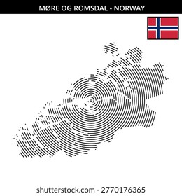 Romsdal Norway with its creative map with