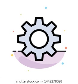 Romzicon, Setting, Gear Abstract Flat Color Icon Template