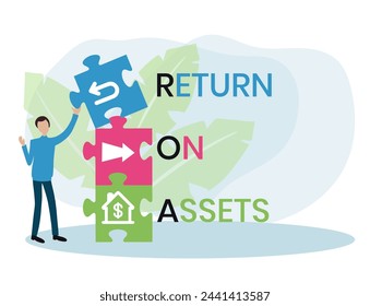 RONA Return On Net Assets acronym. business concept background. vector illustration concept with keywords and icons. lettering illustration with icons for web banner.