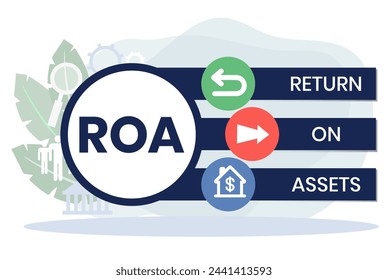 RONA Return On Net Assets acronym. business concept background. vector illustration concept with keywords and icons. lettering illustration with icons for web banner.