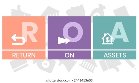 RONA Return On Net Assets acronym. business concept background. vector illustration concept with keywords and icons. lettering illustration with icons for web banner.
