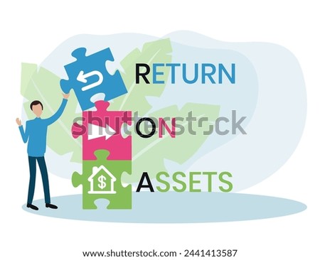 RONA Return On Net Assets acronym. business concept background. vector illustration concept with keywords and icons. lettering illustration with icons for web banner.