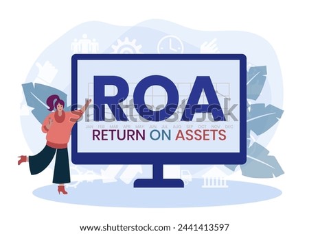 RONA Return On Net Assets acronym. business concept background. vector illustration concept with keywords and icons. lettering illustration with icons for web banner.