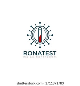 Logotipo , tubo creativo y vector de virus