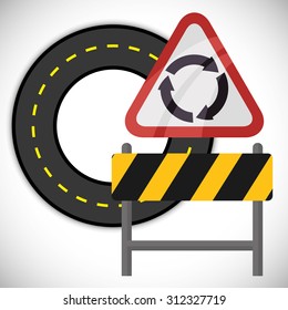 Rond point street design, vector illustration 10 eps graphic