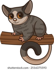 Rondo dwarf galago in chibi kawaii style vector illustration