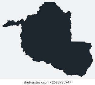 Rondonia map. Just a simple border map. Shape of the state. Flat blank Rondonia outline. Vector boundary illustration.