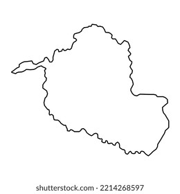 Mapa de Rondonia, estado de Brasil. Ilustración vectorial.