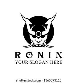 Ronin circle logo design icon 