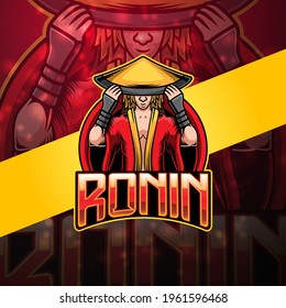 Ronin esport mascot logo design