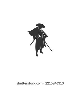 Ronin icon design logo illustration template