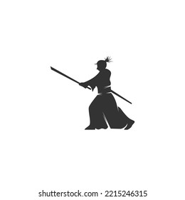 Ronin icon design logo illustration template