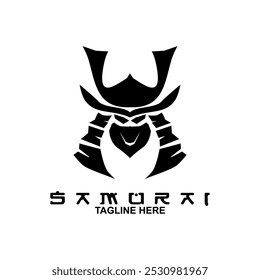 Logo Ronin. Projeto de ilustração do vetor do logotipo do Samurai. Logo Ninja.