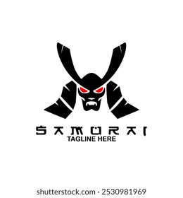 Logo Ronin. Projeto de ilustração do vetor do logotipo do Samurai. Logo Ninja.