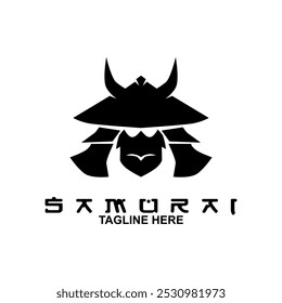 Logo Ronin. Projeto de ilustração do vetor do logotipo do Samurai. Logo Ninja.