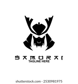 Logo Ronin. Projeto de ilustração do vetor do logotipo do Samurai. Logo Ninja.