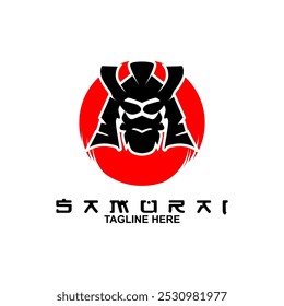 Logo Ronin. Projeto de ilustração do vetor do logotipo do Samurai. Logo Ninja.