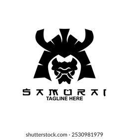 Logo Ronin. Projeto de ilustração do vetor do logotipo do Samurai. Logo Ninja.