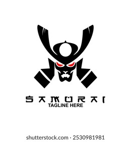 Logo Ronin. Projeto de ilustração do vetor do logotipo do Samurai. Logo Ninja.