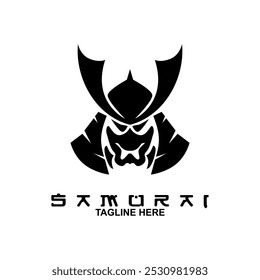 Logo Ronin. Projeto de ilustração do vetor do logotipo do Samurai. Logo Ninja.