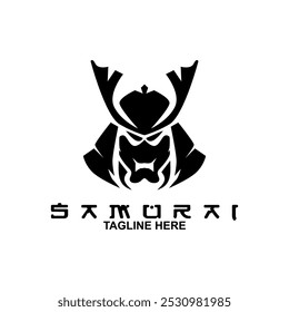 Logo Ronin. Projeto de ilustração do vetor do logotipo do Samurai. Logo Ninja.