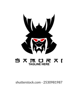 Logo Ronin. Projeto de ilustração do vetor do logotipo do Samurai. Logo Ninja.